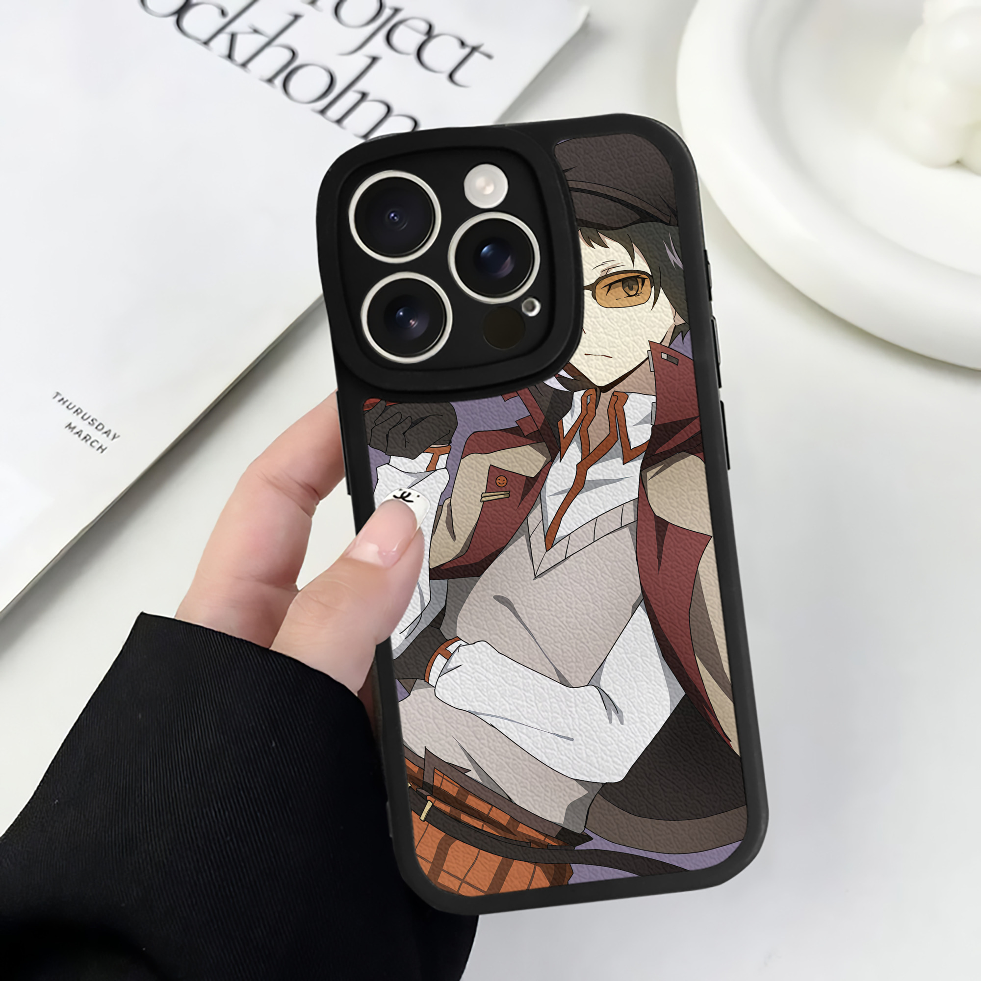 （画像用） 文豪ストレイドッグス Bungo Stray Dogs 【iPhone 16シリーズ対応】シリコンスマホケース（レザー調） 材質：シリコン
